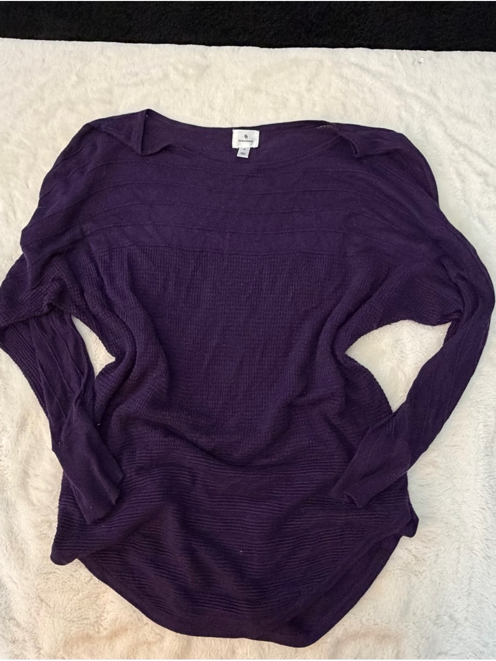Dress Barn Purple Lightweight Knit Pullover Top